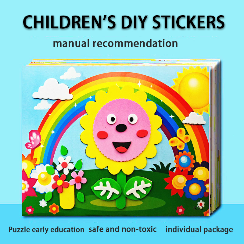 5Pcs DIY 3D EVA Foam Sticker Puzzle Kids Art Craft Gift Educational ...