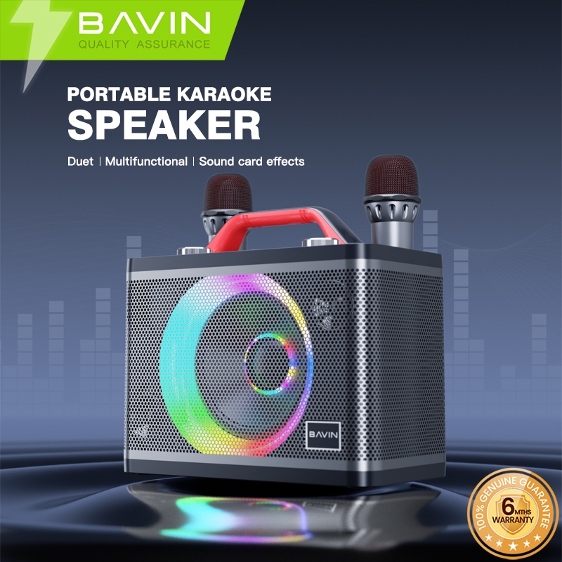 BAVIN BM10 Bluetooth Wireless Portable Karaoke Speaker W/ Dual
