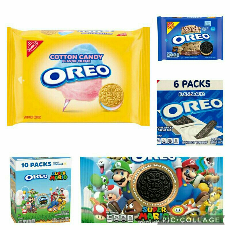 Nabisco Oreo Chocolate Sandwich Super Mario Family Size Java