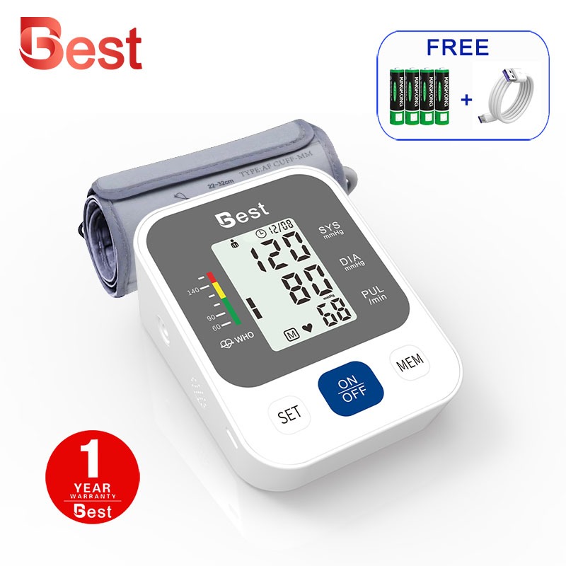 Original Best USB Powered Automatic Digital Blood Pressure Monitor with Heart Rate Pulse. Shopee Philippines