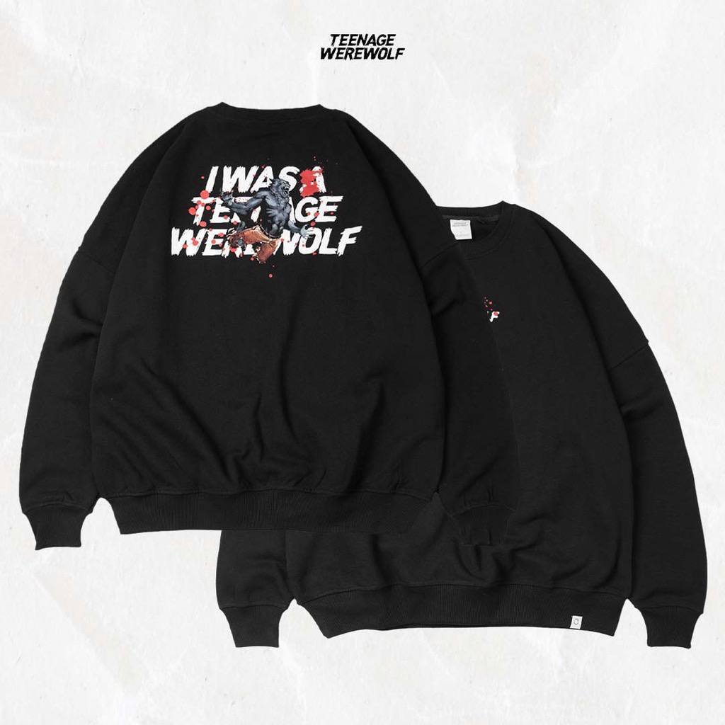 Crewneck Teenage Werewolf Bloddy Black Original Brand From Indonesia