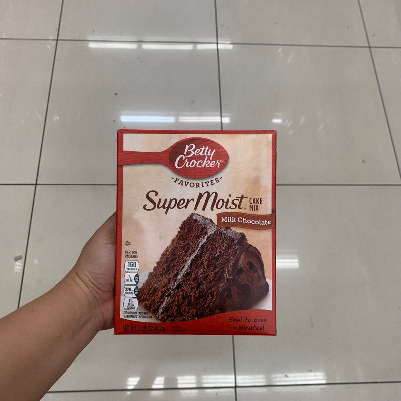 BETTY CROCKER SUPER MOIST MILK CHOCOLATE CAKE MIX 432g Shopee Philippines