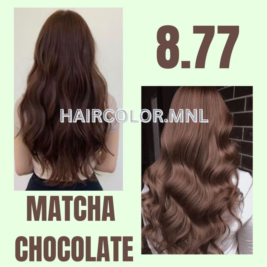 BREMOD 8.77 MATCHA CHOCOLATE HAIR COLOR SET WITH OXIDIZER (100ML