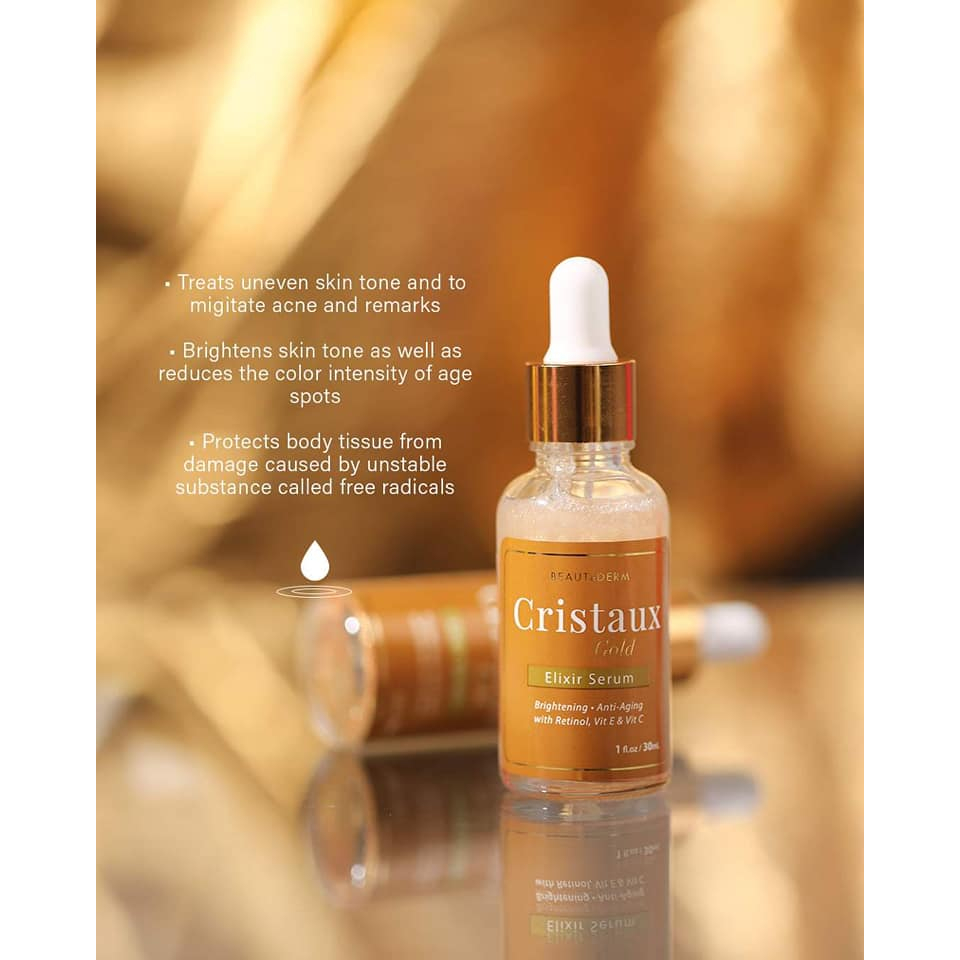 Beautederm Cristaux Gold Elixir Serum 30ml Expiration Sept. 2024 Shopee Philippines