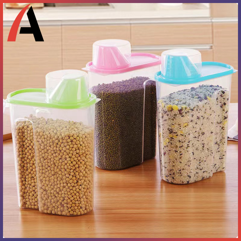 2.5L Food Storage Box Container Set with Pour Lids Kitchen Storage ...