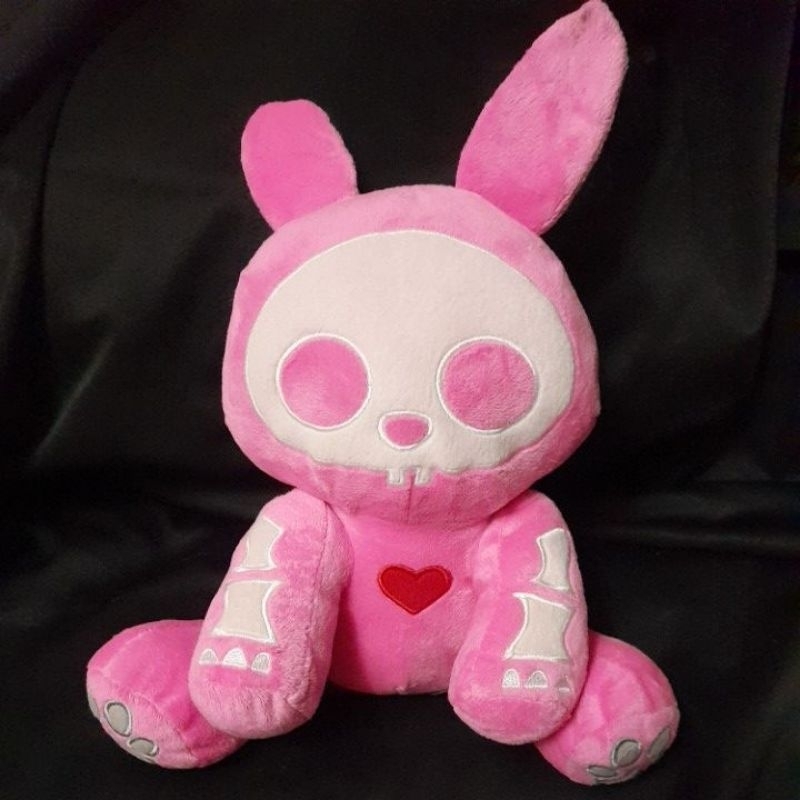 plush skelanimals Jack the Rabbit pink 25cm ears measurement not ...