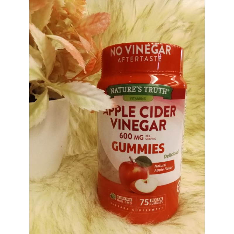 Natures Truth Apple Cider Vinegar Gummies 75 Vegan Gummies Shopee Philippines 0592