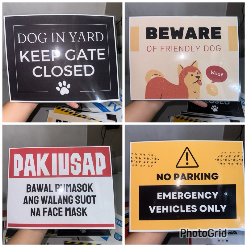 Beware of the Dog signage (Laminated) | Shopee Philippines
