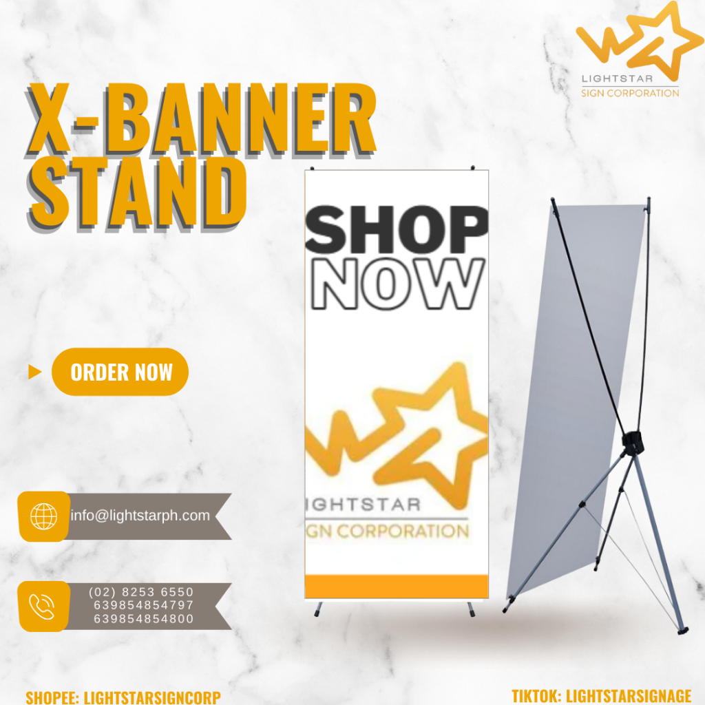 X Banner Stand 2 feet x 5 feet Tarpaulin Tarp Stand. | Shopee Philippines