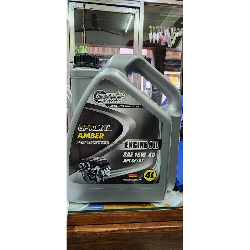 Samic Optimal Amber Semi Synthetic 15W40 API SF/CF 4 ltr | Shopee ...