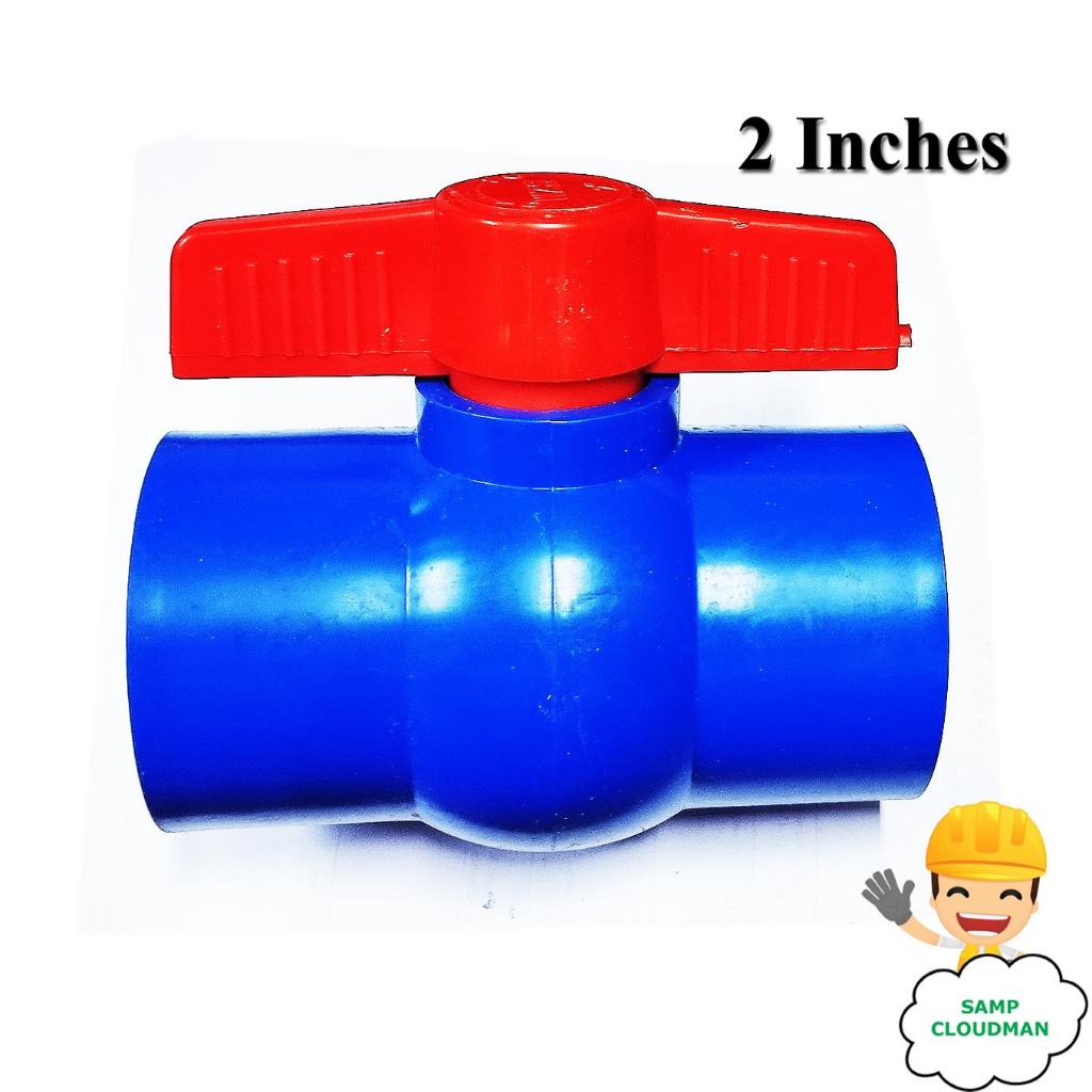 PVC Ball Valves 2 inches 63mm Makapal Thick Gate Valve Plastic Valves