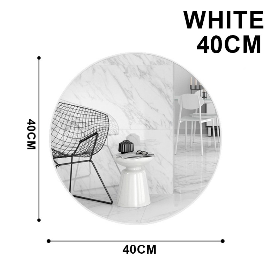 HD Bathroom Mirror with Shelf Wall Mounted Round Mirror Objective