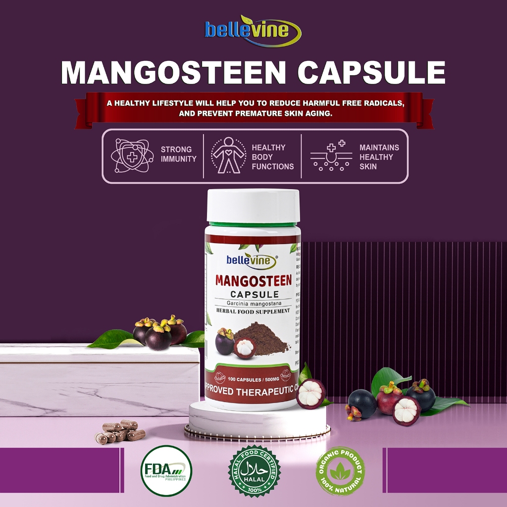 Original Mangosteen Supplement Capsules 500mg/100's (Garcinia
