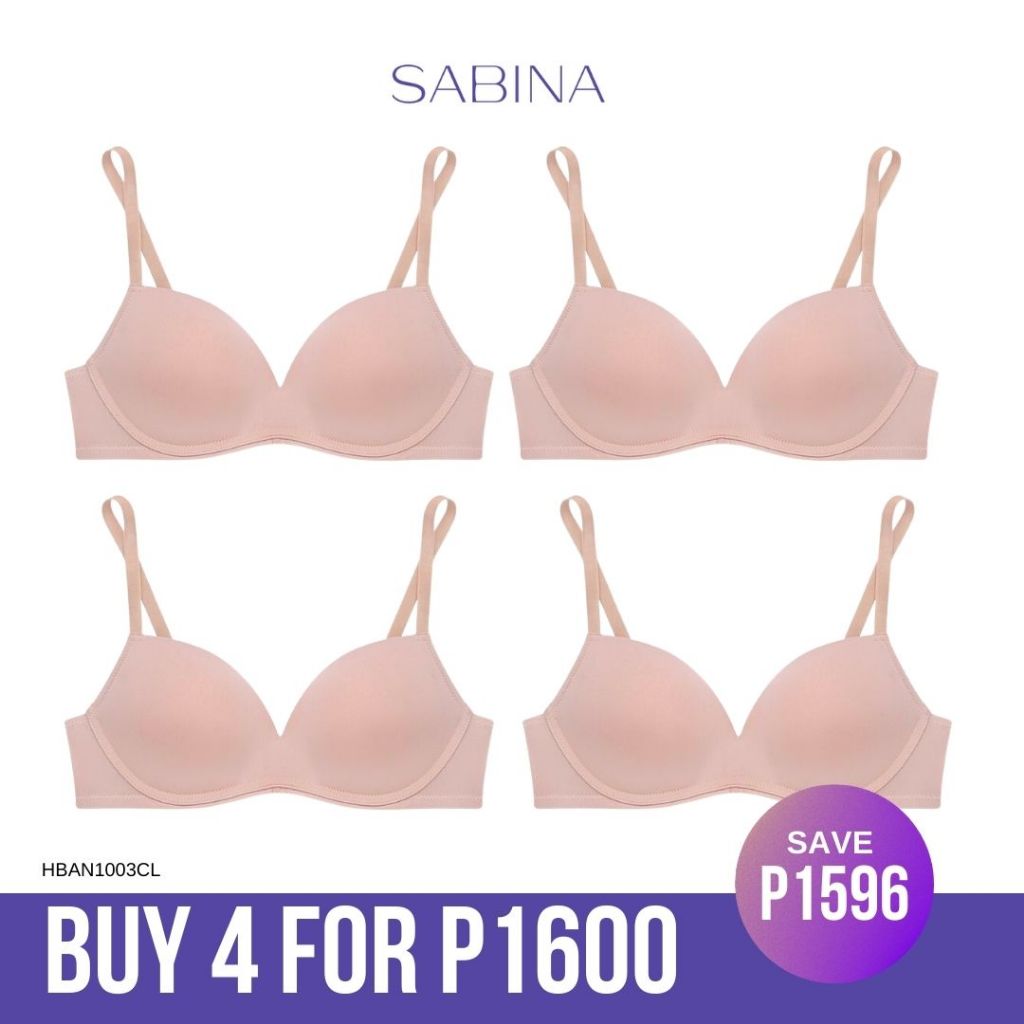 BUNDLE PACK: BUY 4 FOR 1600 - HBAN1003 Super Push Up, Wireless Bra (With  Smaller Size)