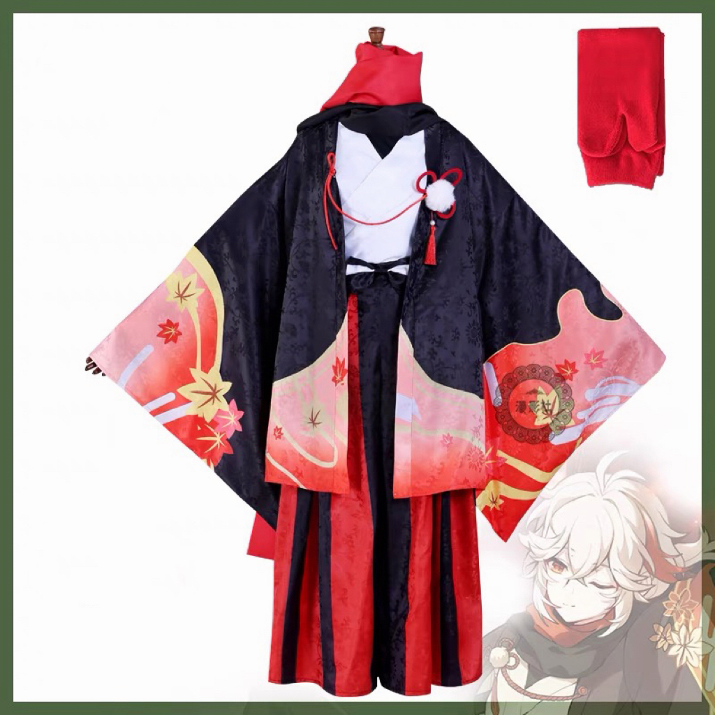 Anime Genshin Impact Five Kasen Cosplay Costume Kaedehara Kazuha ...