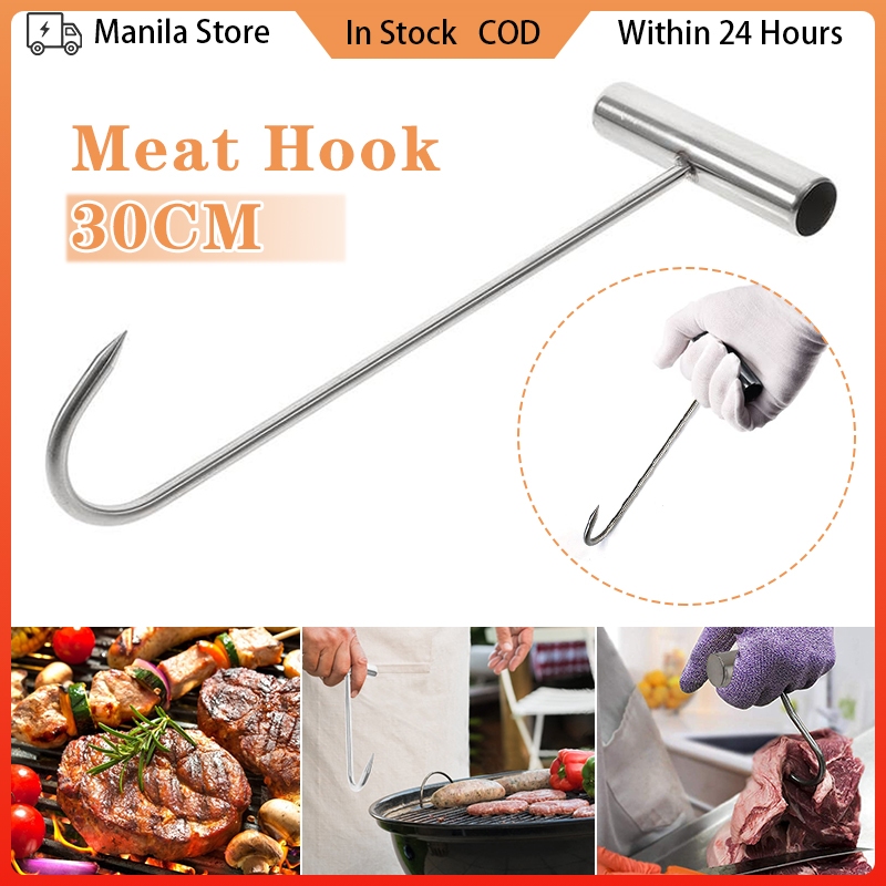28cm THandle Butcher Pork Hook Beef Meat Hook Stainless Steel Kitchen