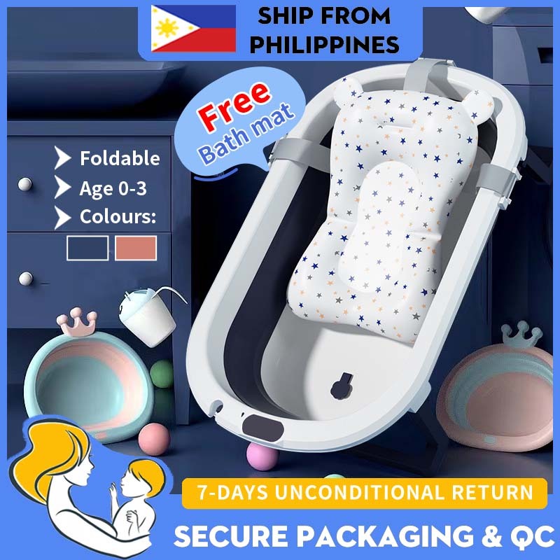 Baby Bath Tub Portable Folding 06 Years Kid Use Bath Tub Bath Mat