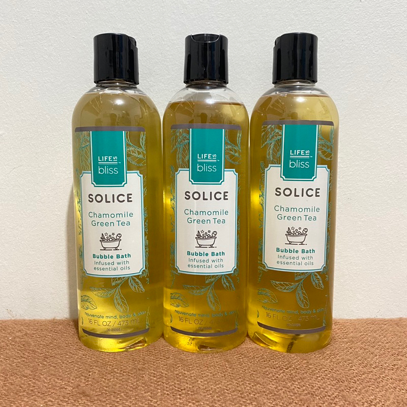 Life Is Bliss Solice Chamomile Green Tea Bubble Bath (473 mL) Shopee