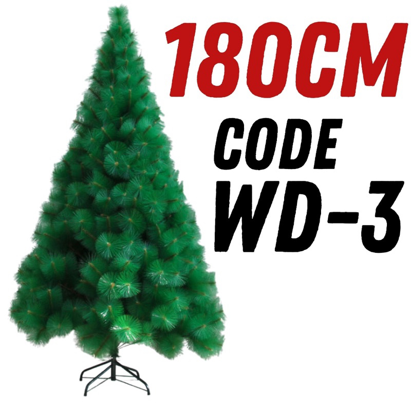 6ft/Pure Green Artificial Christmas Tree Metal Stand Pine Needle Tree