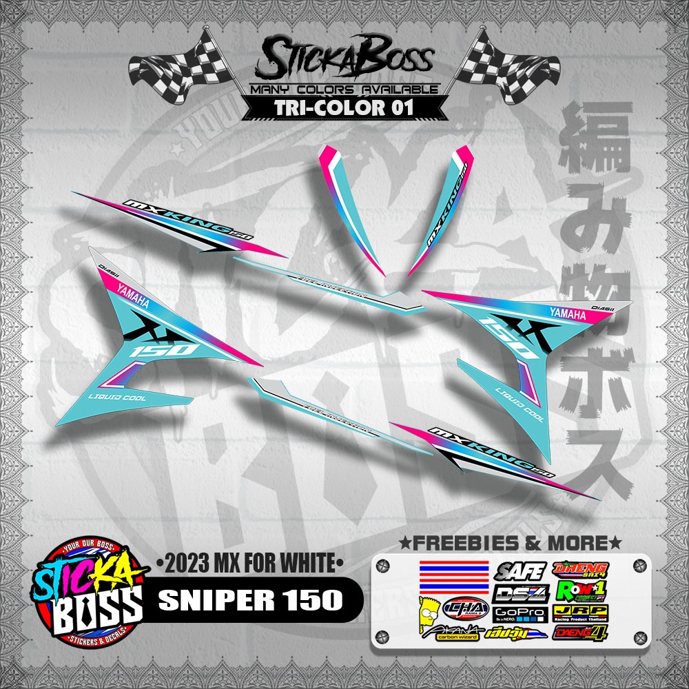SNIPER 150 DECALS ( 2023 MX FOR WHITE )【WITH FREEBIES】 Shopee Philippines