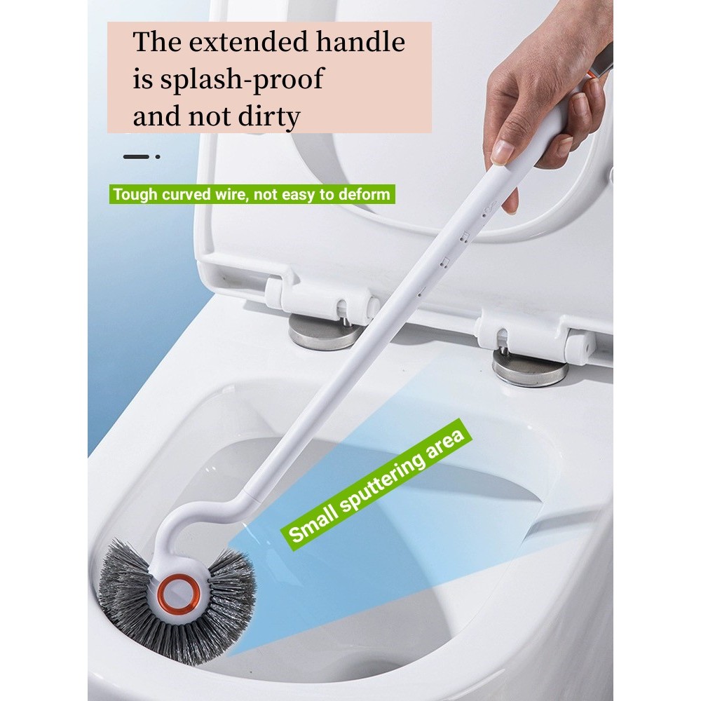 Toilet Cleaner Brush for Bathroom,Curved Handle Design Toilet Bowl