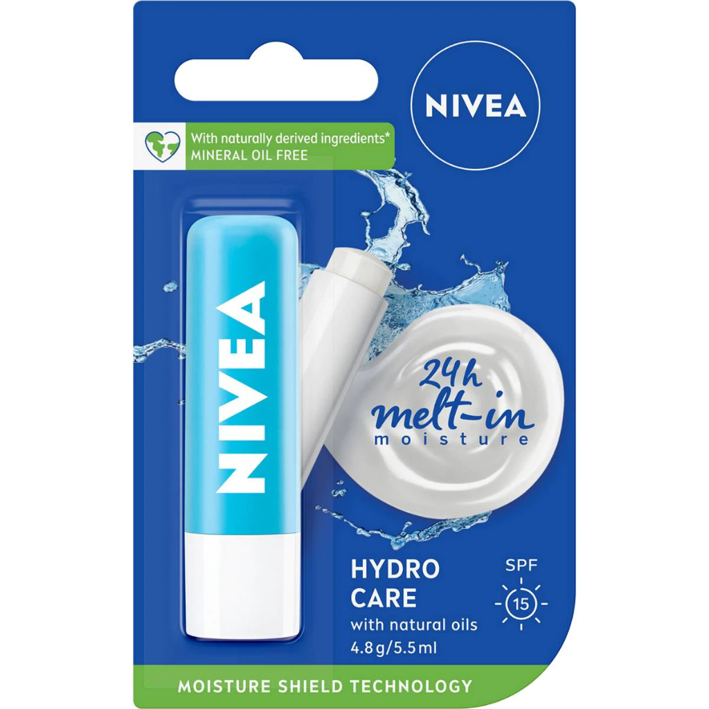 Nivea Lip Hydrocare Lip Balm With Spf15 For Dry And Cracked Lips 4 8g