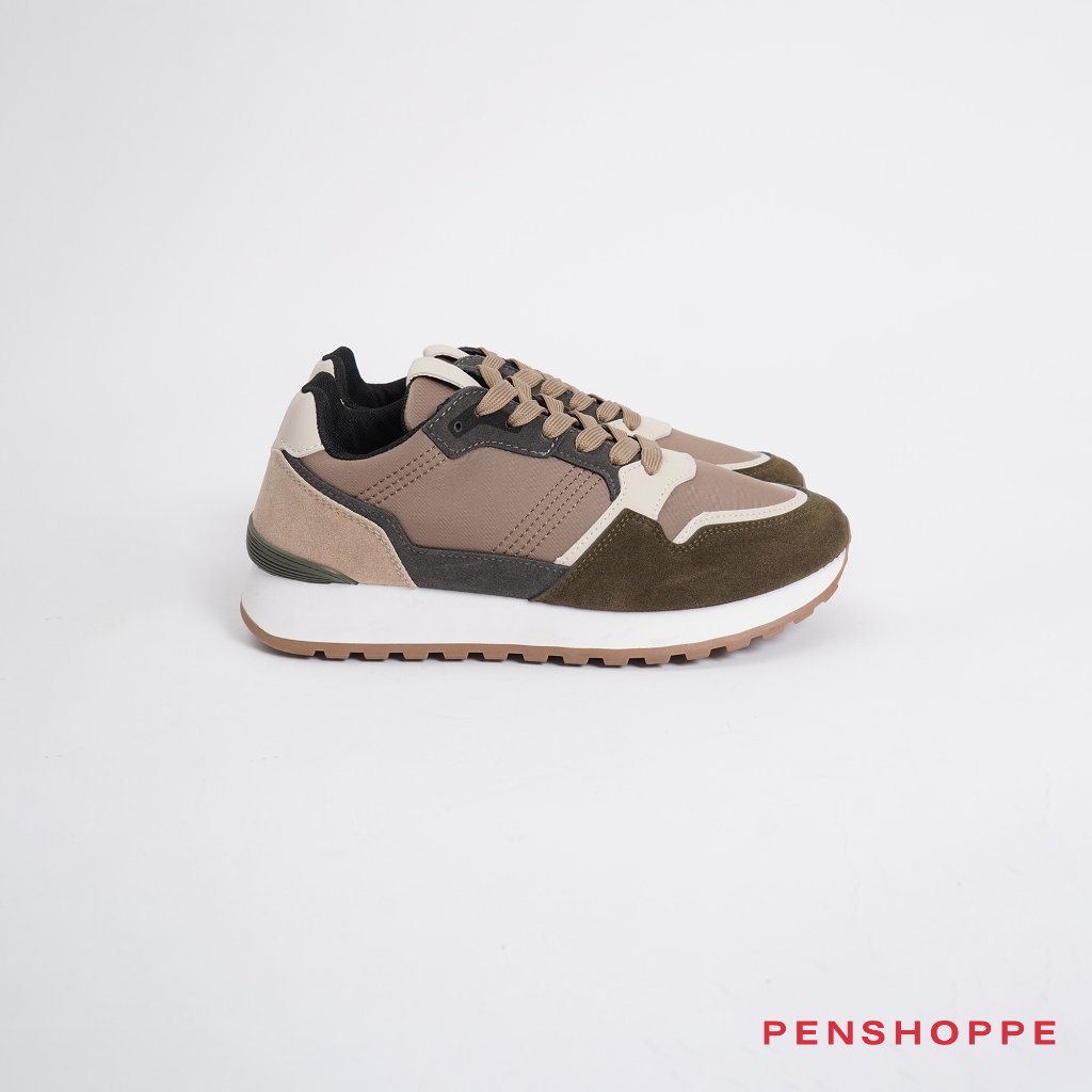 Penshoppe Lace-Up Rubber Shoes For Men (Brown) | Shopee Philippines