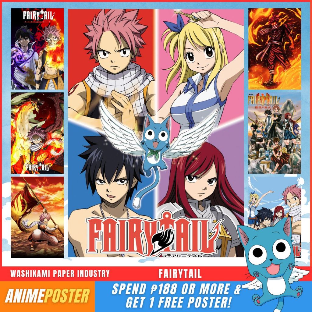 Fairy Tail A4 Posters Official Anime Posters / Sticker Poster