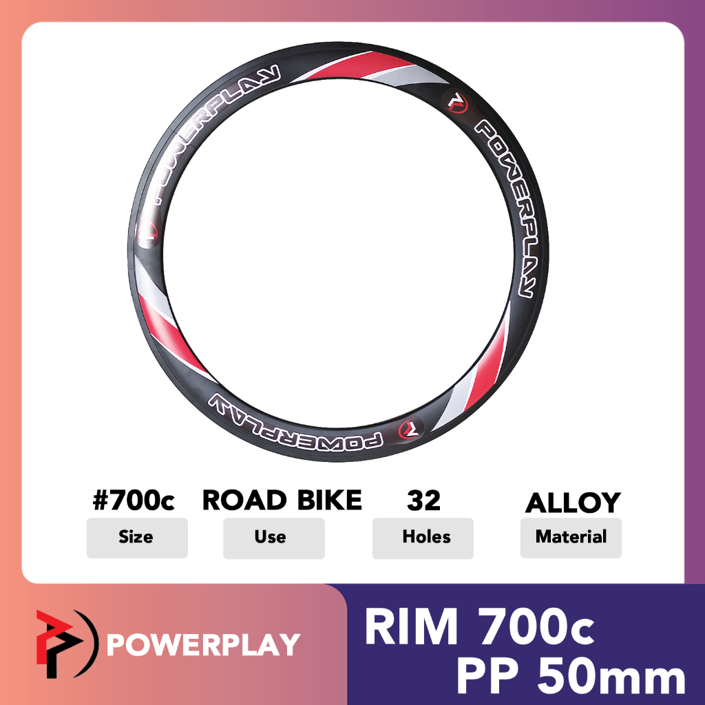 Bicycle Rim 700c x 50mm Powerplay 32 Holes (For Road Bike or Racer or Fixie) Shopee Philippines
