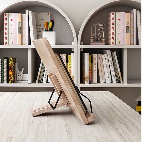 Book Stand Wooden Easel Reading Frame Recipe Holder Book Rack Book Clip ...