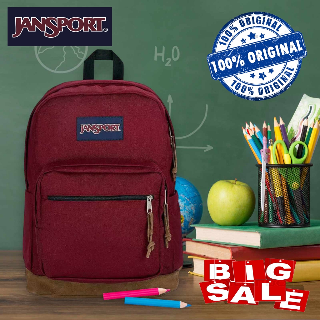 Jansport rightpack with leather Shopee Philippines