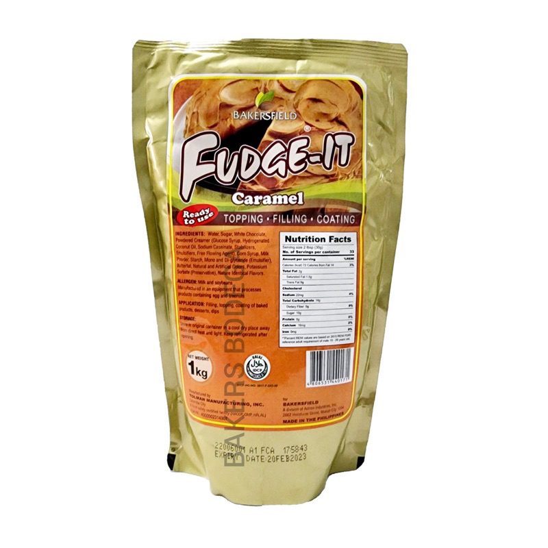 FUDGE IT CARAMEL BAKERSFIELD FROSTING ICING DIP 1KG Shopee Philippines