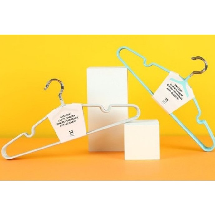 MINISO Velvet Clothes Hangers Set 10 Pcs,Non-Slip Thin Velvet