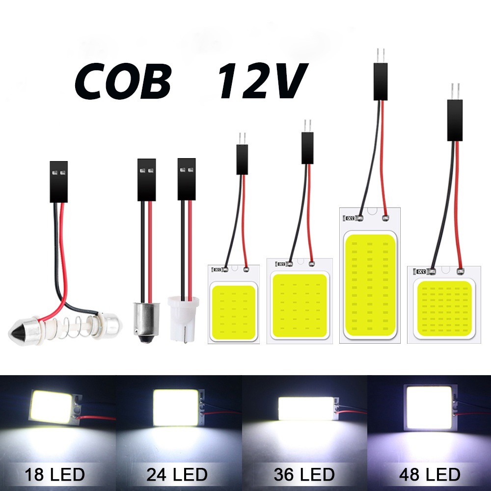 Car Interior Dome Reading Lights T10 W5w Festoon Adapter Led 16 24 36 ...