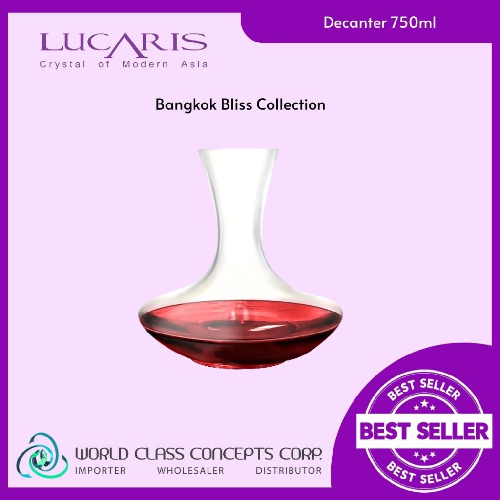 Lucaris Glassware Bangkok Bliss Decanter S 25 1/2 Oz. / 750 mL wccc