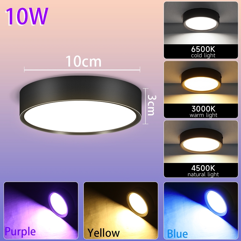 Tri Color Pin Light Led Downlight Ceiling Lamp Surface Mounted Spotlights Panel Ceiling Lighting