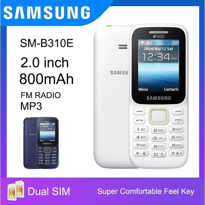 Original Samsung Keypad Phone SM B310E Backup Phone SMB310E Dual Sim