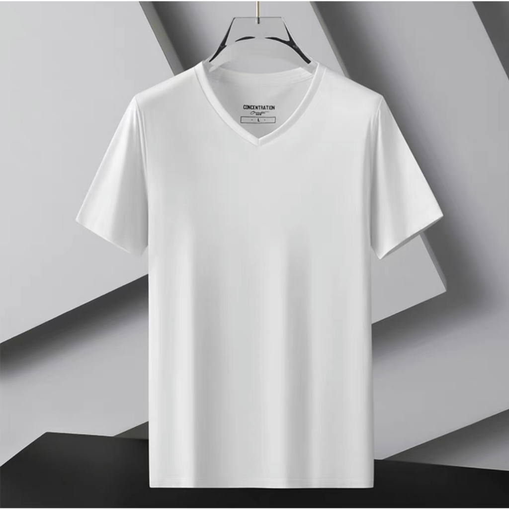 Men And Women SXXL Short Sleeve Loose Cotton V Neck Plain Tshirts