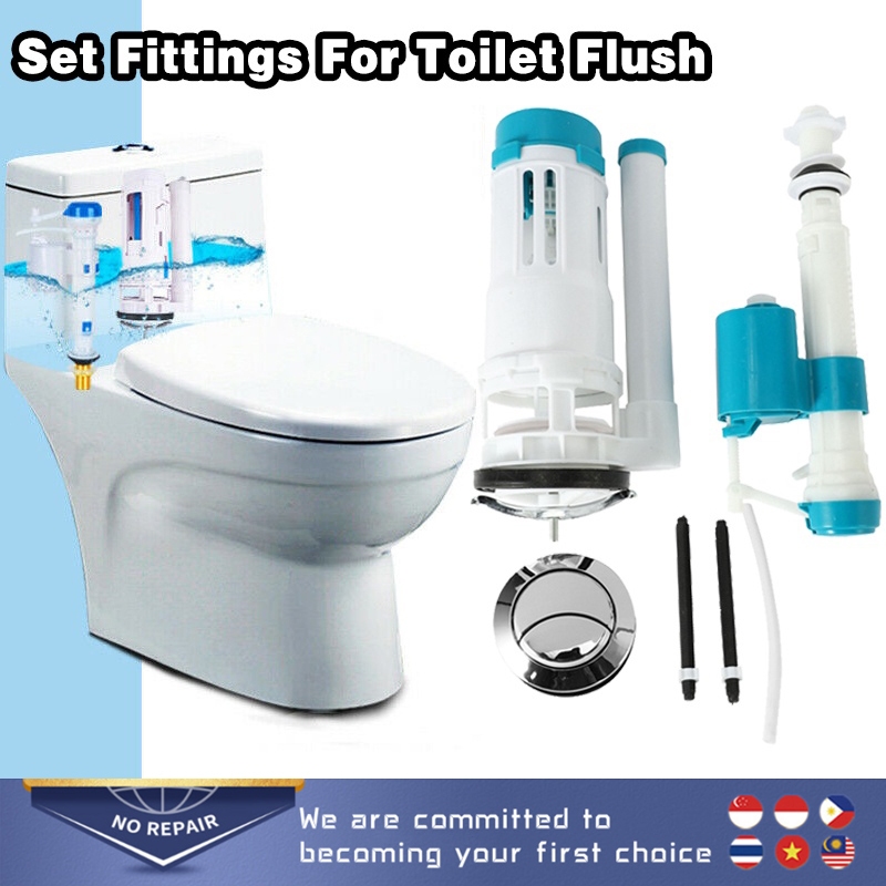 Toilet Flush Set Fittings Dual Button Flush Valve Toilet Inlet Valve