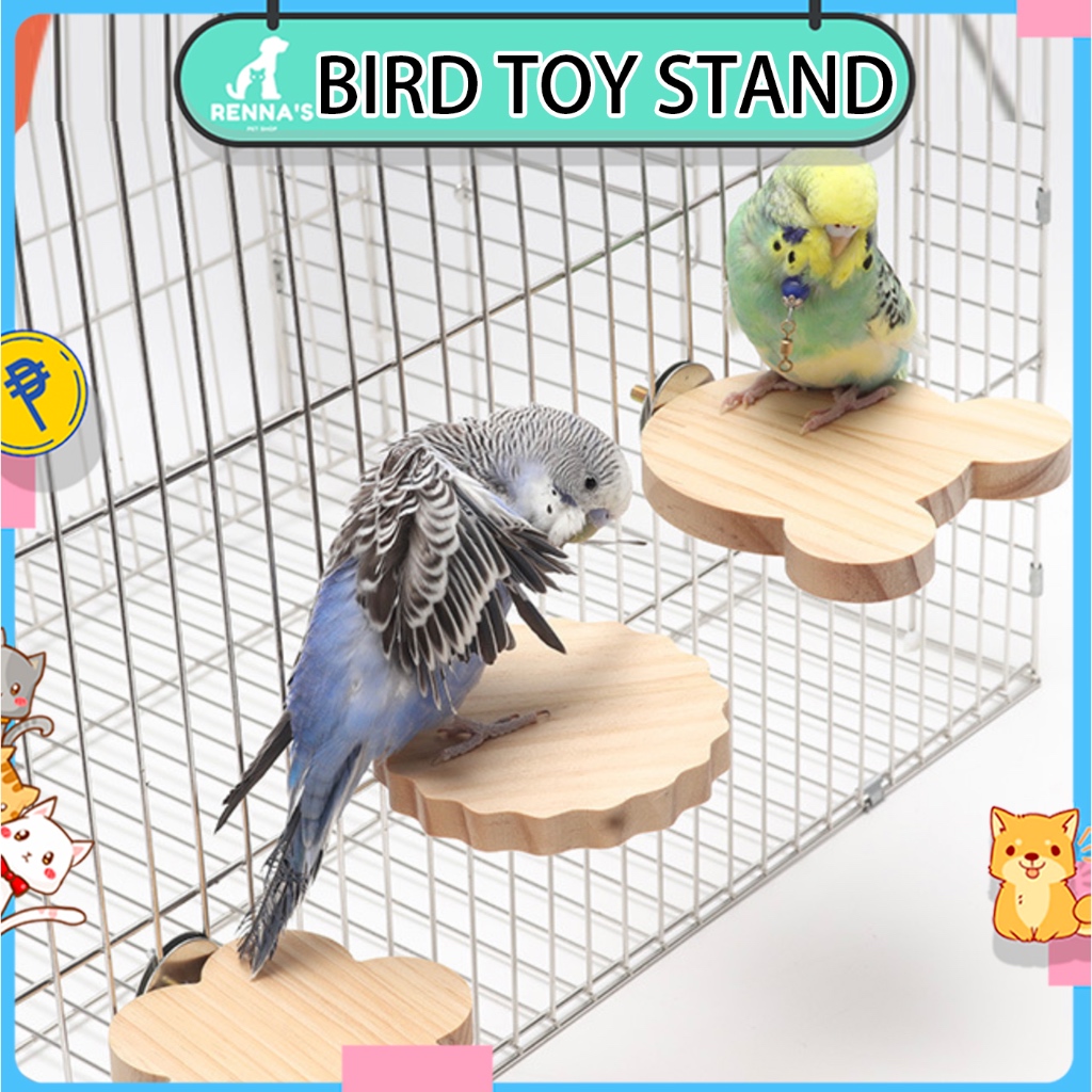 Renna's Parrot bird toy Hanging Climbing Ladders Swing Stand Bell
