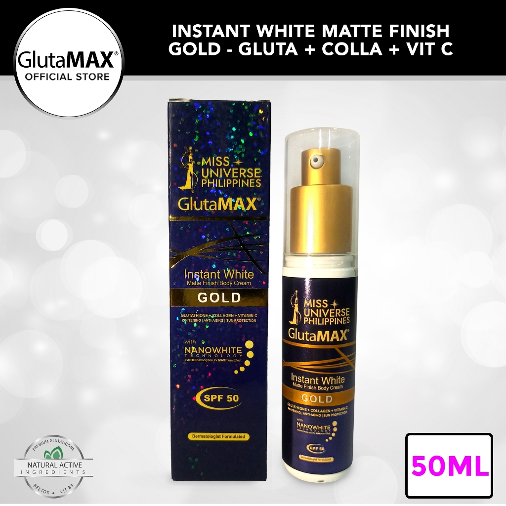 Miss Universe Glutamax Gold Instant White Matte Finish Body Cream Spf