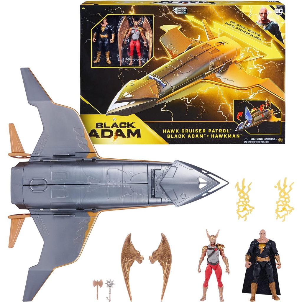 Spin Master, DC Comics, Hawk Cruiser Patrol Includes Black Adam and ...