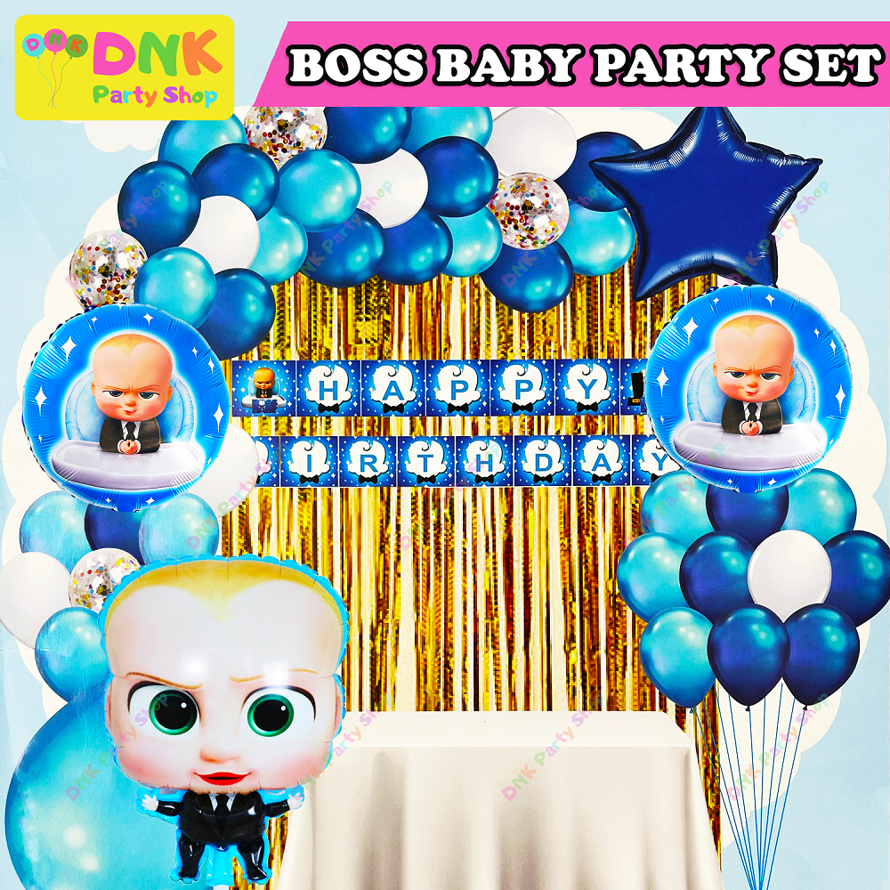 Boss Baby Theme Party Set Balloon Banner Happy Birthday Decoration ...