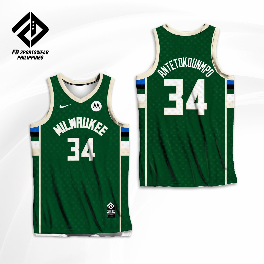 GIANNIS ANTETOKOUNMPO MILWAUKEE BUCKS 2024 FULL SUBLIMATED JERSEY