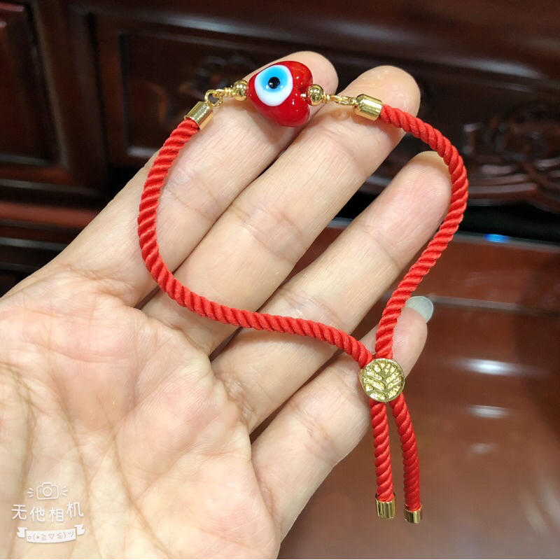 Lucky Charm Evil Eye Heart Circle Charm Bracelet Shopee Philippines