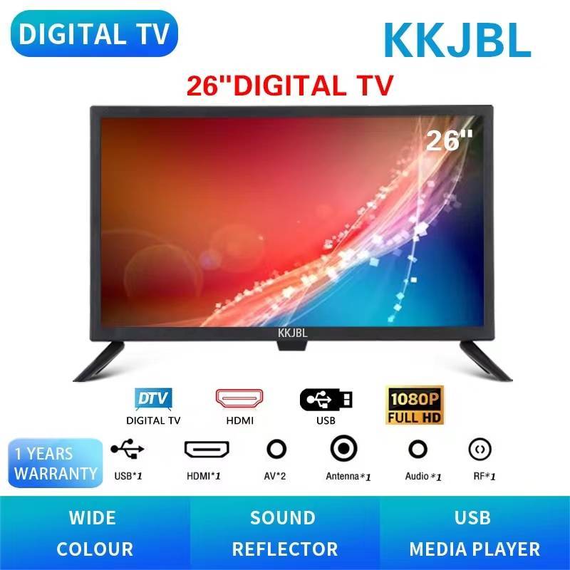 KKJBL&JEAANSP 26 inch HD Digital TV with VGA & HDMI+Smart TV BOX& Free