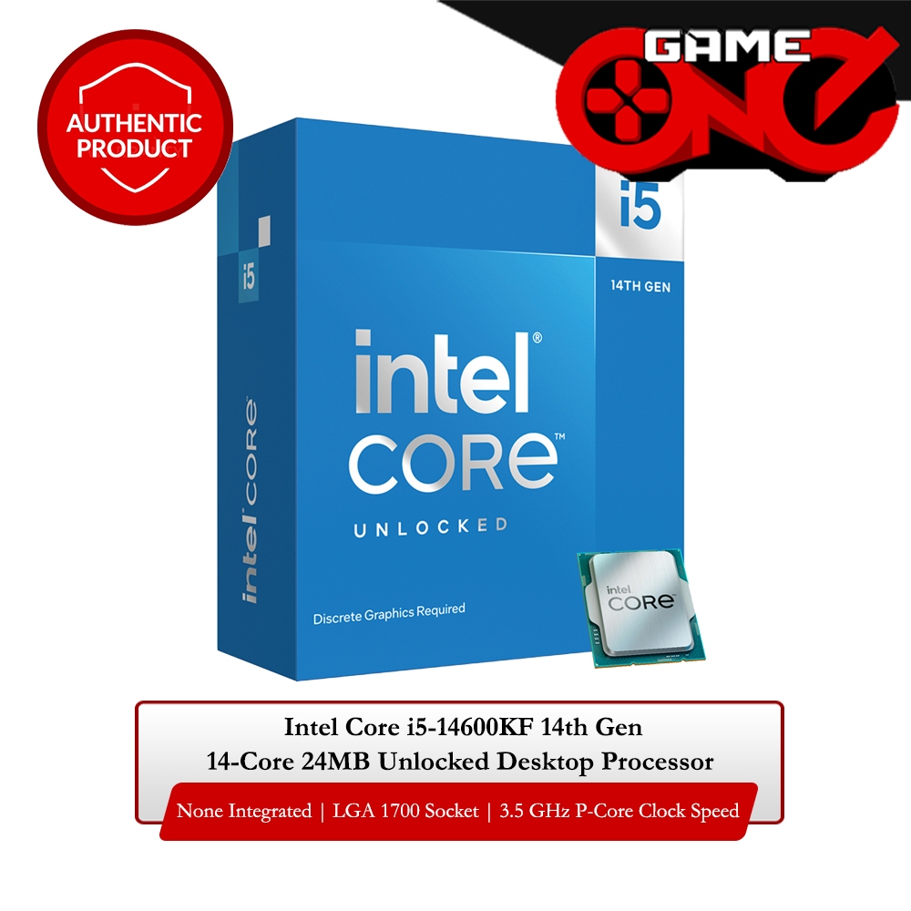 Intel® Core™ i5-14600KF New Gaming Desktop Processor 14 cores (6 P-cores +  8 E-cores) - Unlocked