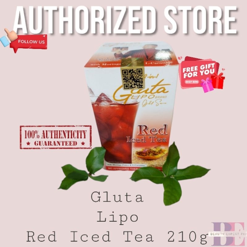 GLUTALIPO Red Iced Tea 210g Shopee Philippines