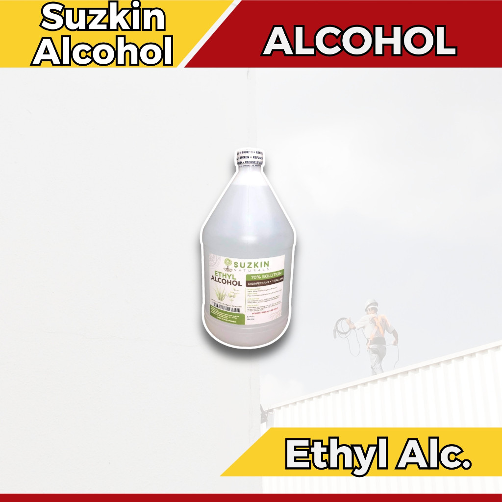 Suzkin Natural FDA Approved Ethyl Alcohol 1 Gal. Eucalyptus Scent with Aloe Vera Moisture