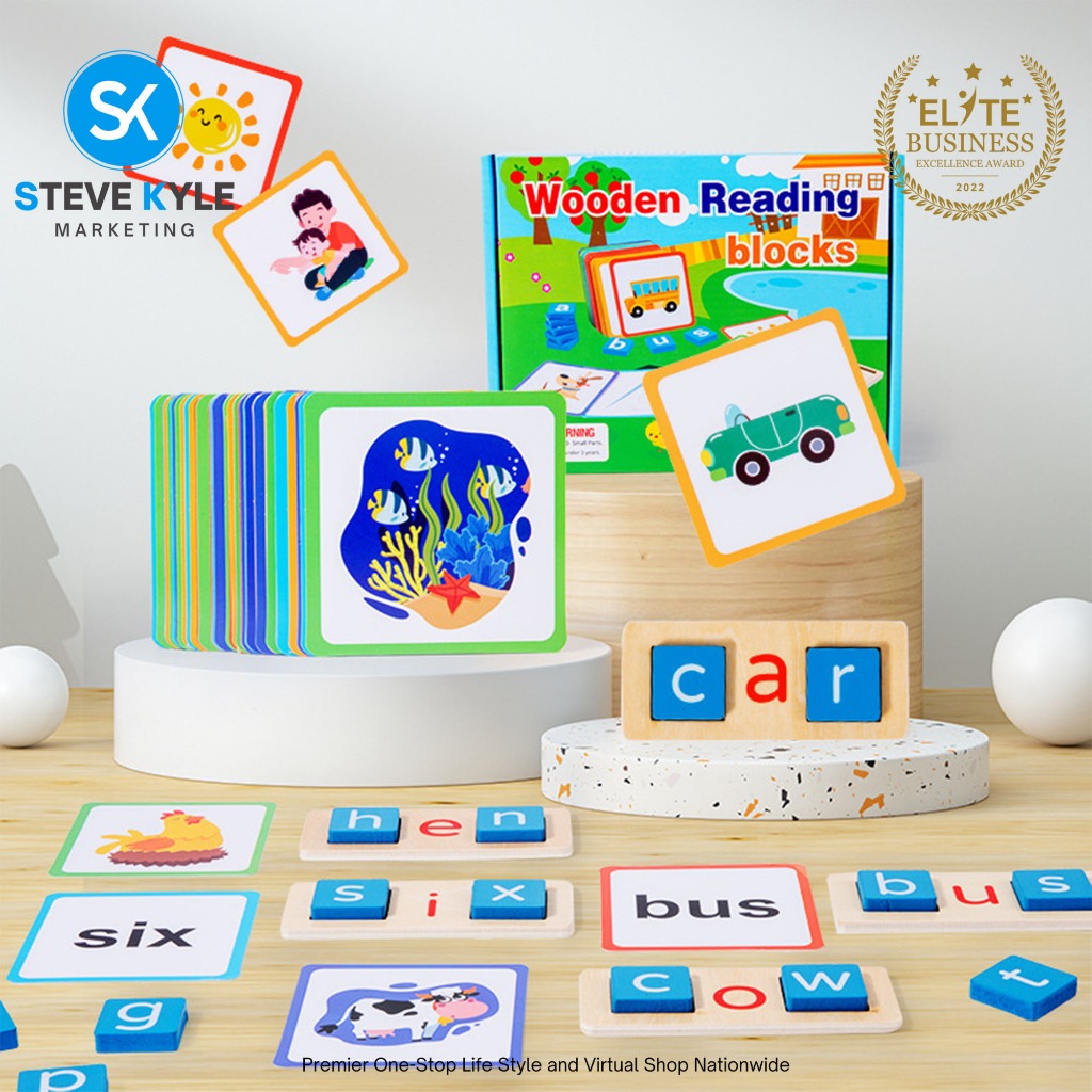 Wooden Short Vowel Reading Letters Sorting Spelling Games Sight Words ...